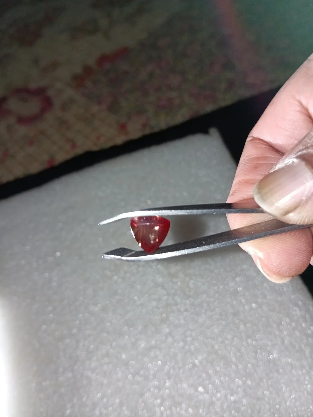 Beautiful Colors! Natural 2.0ct Trillion Red Green Andesine